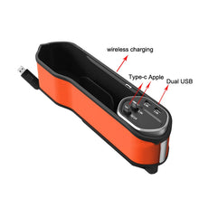 Load image into Gallery viewer, Multifunctional Car Seat Slot Storage Box, Style:, USB With Wireless Charge Type, USB Without Wireless Charge Type, Storage Type