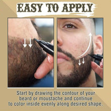 Load image into Gallery viewer, 2pcs /Set Waterproof Beard Filler Beard Styling Pen, Black, Dark Brown