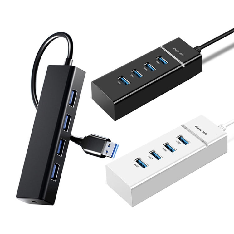 4 X USB 2.0 Ports HUB Converter, Cable Length: 15cm,Style：, Without Light Bar, With Light Bar Black, With Light Bar White
