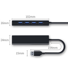 Load image into Gallery viewer, 4 X USB 2.0 Ports HUB Converter, Cable Length: 15cm,Style：, Without Light Bar, With Light Bar Black, With Light Bar White
