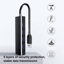 Load image into Gallery viewer, 4 X USB 2.0 Ports HUB Converter, Cable Length: 15cm,Style：, Without Light Bar, With Light Bar Black, With Light Bar White