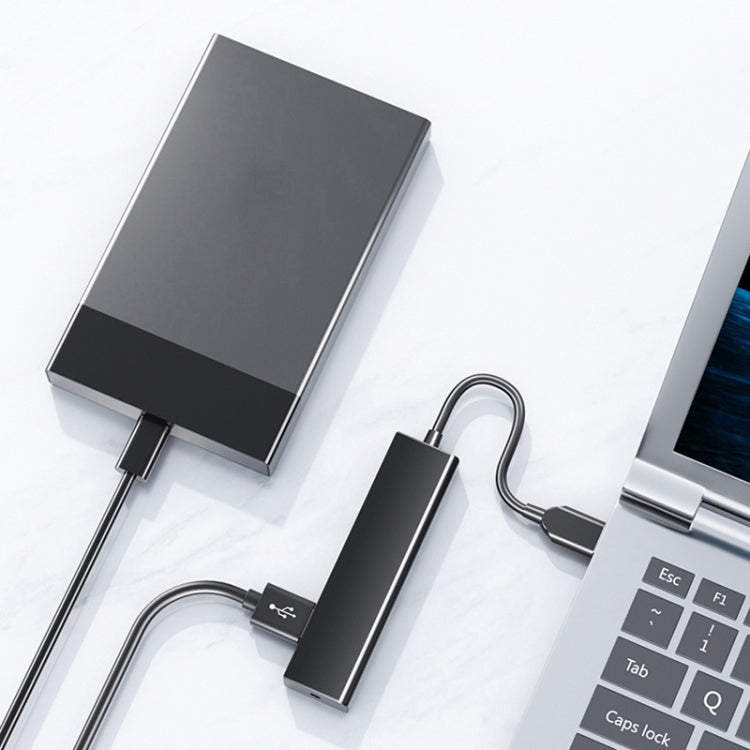 4 X USB 2.0 Ports HUB Converter, Cable Length: 15cm,Style：, Without Light Bar, With Light Bar Black, With Light Bar White