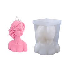 Load image into Gallery viewer, Aromatherapy Plaster Mold Rose Beauty Candle Silicone Mold, Style:, Cover Eyes, Close Eyes