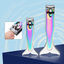 Load image into Gallery viewer, Small Color Titanium Nail Clipper Gradient Mermaid Handle Nail Clipper Nail Art Tool, 3 PCS Small, 3 PCS Large, 3 In 1