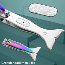 Load image into Gallery viewer, Small Color Titanium Nail Clipper Gradient Mermaid Handle Nail Clipper Nail Art Tool, 3 PCS Small, 3 PCS Large, 3 In 1