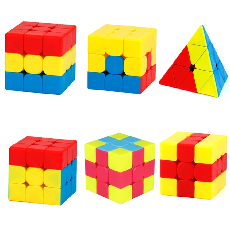 2 PCS Third-order Solid Color Puzzle Early Education Magic Cube Toy, Style: