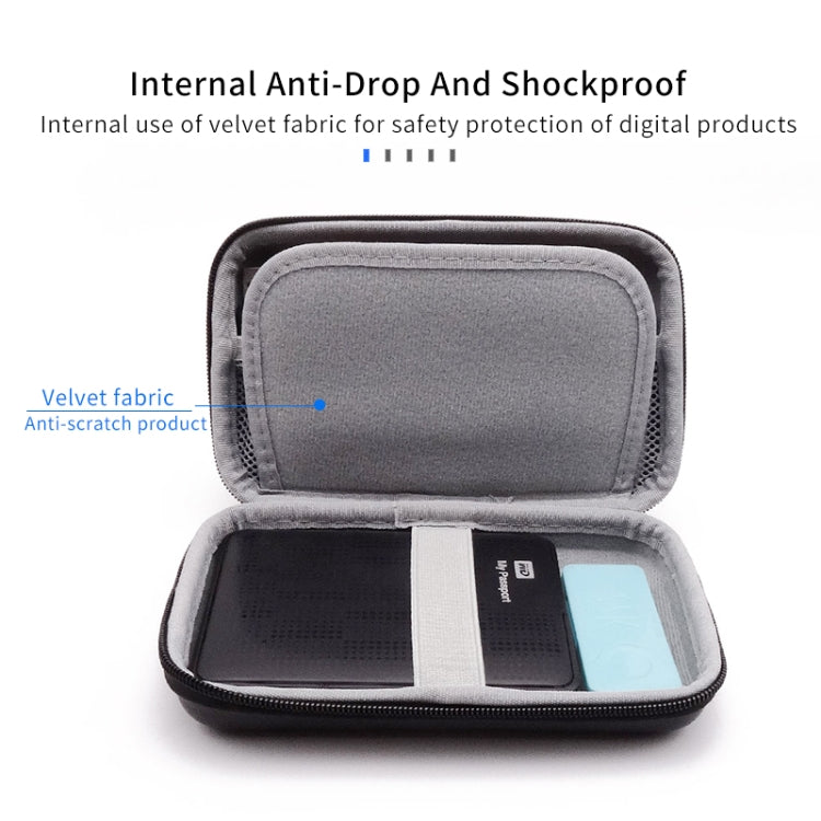 CHKJOK GH1805 EVA Mobile Hard Disk Anti-pressure Hard Shell Bag, GH1805 Black, GH1805 Blue, GH1805 Red
