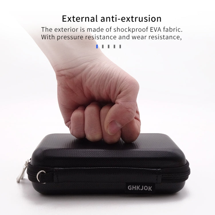 CHKJOK GH1805 EVA Mobile Hard Disk Anti-pressure Hard Shell Bag, GH1805 Black, GH1805 Blue, GH1805 Red