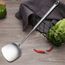 Load image into Gallery viewer, 304 Stainless Steel Kitchen Equipment Thickened Hollow Handle Cooking Tool, Style:, Spatula, Soup Spoon, Slotted Spoon, Slotted Shovel