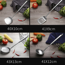 Load image into Gallery viewer, 304 Stainless Steel Kitchen Equipment Thickened Hollow Handle Cooking Tool, Style:, Spatula, Soup Spoon, Slotted Spoon, Slotted Shovel