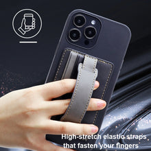 Load image into Gallery viewer, 2 PCS Leather Phone Card Sleeve Back Sticker Wrist Pull Strap Holder, Card Sleeve Black, Card Sleeve Brown, Card Sleeve Blue, Card Sleeve Red