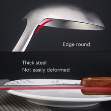 Load image into Gallery viewer, 304 Stainless Steel Wooden Handle Kitchenware Home Kitchen Equipment, Style:, Fried Spatula, Soup Spoon, Slotted Shovel, Slotted Spoon