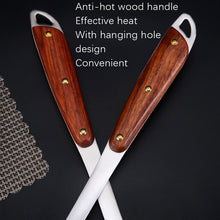 Load image into Gallery viewer, 304 Stainless Steel Wooden Handle Kitchenware Home Kitchen Equipment, Style:, Fried Spatula, Soup Spoon, Slotted Shovel, Slotted Spoon
