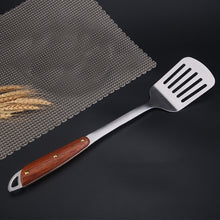 Load image into Gallery viewer, 304 Stainless Steel Wooden Handle Kitchenware Home Kitchen Equipment, Style:, Fried Spatula, Soup Spoon, Slotted Shovel, Slotted Spoon