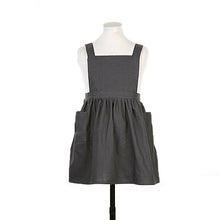Load image into Gallery viewer, Cotton And Linen Parent-Child Painting Apron Baking Coffee Work Clothes,Size:, Childrens (Gray), Childrens (Oats), Childrens (Pink), Adults (Gray), Adults (oat), Adult ( Pink)