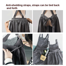 Load image into Gallery viewer, Cotton And Linen Parent-Child Painting Apron Baking Coffee Work Clothes,Size:, Childrens (Gray), Childrens (Oats), Childrens (Pink), Adults (Gray), Adults (oat), Adult ( Pink)