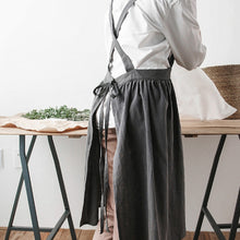 Load image into Gallery viewer, Cotton And Linen Parent-Child Painting Apron Baking Coffee Work Clothes,Size:, Childrens (Gray), Childrens (Oats), Childrens (Pink), Adults (Gray), Adults (oat), Adult ( Pink)