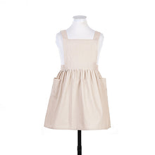 Load image into Gallery viewer, Cotton And Linen Parent-Child Painting Apron Baking Coffee Work Clothes,Size:, Childrens (Gray), Childrens (Oats), Childrens (Pink), Adults (Gray), Adults (oat), Adult ( Pink)