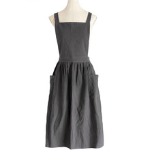 Load image into Gallery viewer, Cotton And Linen Parent-Child Painting Apron Baking Coffee Work Clothes,Size:, Childrens (Gray), Childrens (Oats), Childrens (Pink), Adults (Gray), Adults (oat), Adult ( Pink)