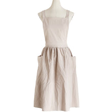 Load image into Gallery viewer, Cotton And Linen Parent-Child Painting Apron Baking Coffee Work Clothes,Size:, Childrens (Gray), Childrens (Oats), Childrens (Pink), Adults (Gray), Adults (oat), Adult ( Pink)