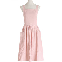 Load image into Gallery viewer, Cotton And Linen Parent-Child Painting Apron Baking Coffee Work Clothes,Size:, Childrens (Gray), Childrens (Oats), Childrens (Pink), Adults (Gray), Adults (oat), Adult ( Pink)