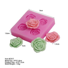 Load image into Gallery viewer, Flower Silicone Mould Handmade Soap Fondant Cake Decoration, Fondant Cake Decoration