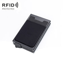 Load image into Gallery viewer, RFID Aluminum Alloy Anti-Degaussing Coin Card Holder, Black, Silver Black, Black Grey, Silver, Black Silver, Black Purple, Silver Purple, Black Red, Silver Red
