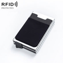 Load image into Gallery viewer, RFID Aluminum Alloy Anti-Degaussing Coin Card Holder, Black, Silver Black, Black Grey, Silver, Black Silver, Black Purple, Silver Purple, Black Red, Silver Red