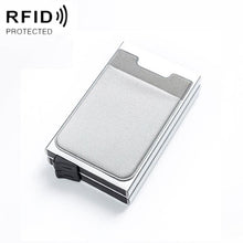 Load image into Gallery viewer, RFID Aluminum Alloy Anti-Degaussing Coin Card Holder, Black, Silver Black, Black Grey, Silver, Black Silver, Black Purple, Silver Purple, Black Red, Silver Red