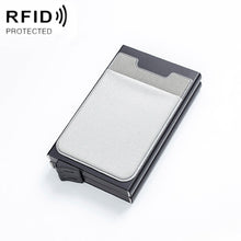 Load image into Gallery viewer, RFID Aluminum Alloy Anti-Degaussing Coin Card Holder, Black, Silver Black, Black Grey, Silver, Black Silver, Black Purple, Silver Purple, Black Red, Silver Red