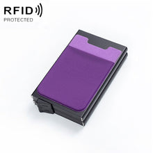 Load image into Gallery viewer, RFID Aluminum Alloy Anti-Degaussing Coin Card Holder, Black, Silver Black, Black Grey, Silver, Black Silver, Black Purple, Silver Purple, Black Red, Silver Red