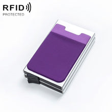 Load image into Gallery viewer, RFID Aluminum Alloy Anti-Degaussing Coin Card Holder, Black, Silver Black, Black Grey, Silver, Black Silver, Black Purple, Silver Purple, Black Red, Silver Red
