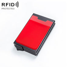 Load image into Gallery viewer, RFID Aluminum Alloy Anti-Degaussing Coin Card Holder, Black, Silver Black, Black Grey, Silver, Black Silver, Black Purple, Silver Purple, Black Red, Silver Red