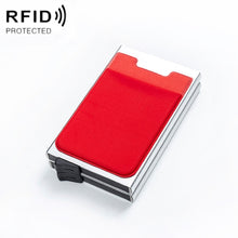 Load image into Gallery viewer, RFID Aluminum Alloy Anti-Degaussing Coin Card Holder, Black, Silver Black, Black Grey, Silver, Black Silver, Black Purple, Silver Purple, Black Red, Silver Red