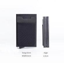 Load image into Gallery viewer, RFID Aluminum Alloy Anti-Degaussing Coin Card Holder, Black, Silver Black, Black Grey, Silver, Black Silver, Black Purple, Silver Purple, Black Red, Silver Red