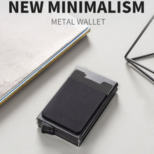 Load image into Gallery viewer, RFID Aluminum Alloy Anti-Degaussing Coin Card Holder, Black, Silver Black, Black Grey, Silver, Black Silver, Black Purple, Silver Purple, Black Red, Silver Red