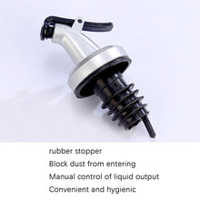 Load image into Gallery viewer, Stainless Steel Glass Oil Bottle Kitchen Pressed Seasoning Bottle, 200ml, 300ml, 500ml