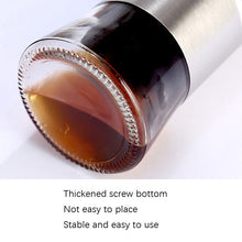 Load image into Gallery viewer, Stainless Steel Glass Oil Bottle Kitchen Pressed Seasoning Bottle, 200ml, 300ml, 500ml