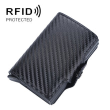 Load image into Gallery viewer, Baellerry K9172 RFID Double Aluminum Box Card Holder Automatic Pop-up Card Holder, Black, Coffee, Brown