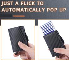 Load image into Gallery viewer, Baellerry K9172 RFID Double Aluminum Box Card Holder Automatic Pop-up Card Holder, Black, Coffee, Brown