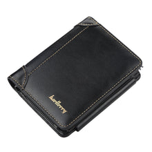 Load image into Gallery viewer, Baellerry D9159 Men Short Tri-Fold Zip Coin Purse Thin Card Holder, Black, Brown, Coffee