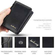 Load image into Gallery viewer, Baellerry D9159 Men Short Tri-Fold Zip Coin Purse Thin Card Holder, Black, Brown, Coffee