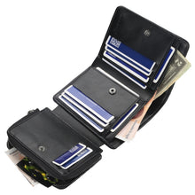 Load image into Gallery viewer, Baellerry D9159 Men Short Tri-Fold Zip Coin Purse Thin Card Holder, Black, Brown, Coffee