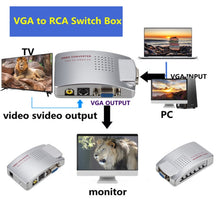 Load image into Gallery viewer, PC Converter Box VGA to AV Converter Video Switch Box