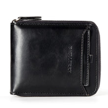 Load image into Gallery viewer, Baellerry D3124 Short PU Leather Wallet Zipper Retro Youth Small Wallet, Black Horizontal, Black Vertical, Brown Horizontal, Brown Vertical, Purple Horizontal, Purple Vertical, Gray Horizontal, Gray Vertical