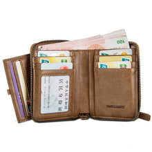 Load image into Gallery viewer, Baellerry D3124 Short PU Leather Wallet Zipper Retro Youth Small Wallet, Black Horizontal, Black Vertical, Brown Horizontal, Brown Vertical, Purple Horizontal, Purple Vertical, Gray Horizontal, Gray Vertical