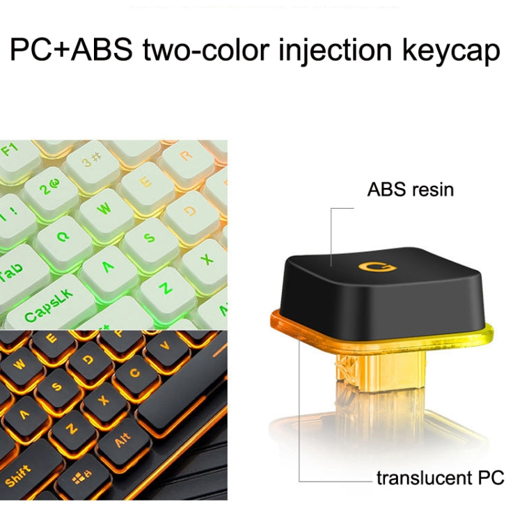 LANGTU L1 104 Keys USB Home Office Film Luminous Wired Keyboard, Cable Length:1.6m, L1 White Light Pink, L1 Orange Light Black, L1 Ice Blue Light Silver White, L1 White Light Black, L1 Ice Blue Light Black