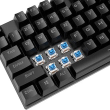 Load image into Gallery viewer, XUNFOX K80 87 Keys Wired Gaming Mechanical Illuminated Keyboard, Cable Length:1.5m, White Yellow, Black Gray, Pink White, Blue White, White Blue, Yellow White, Gray Black