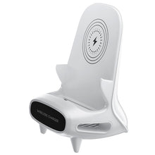 Load image into Gallery viewer, 15W Desktop Vertical Loudspeaker Wireless Charging Stand for 4.5-11 Inch Mobile Phone Tablet