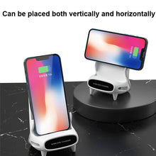 Load image into Gallery viewer, 15W Desktop Vertical Loudspeaker Wireless Charging Stand for 4.5-11 Inch Mobile Phone Tablet